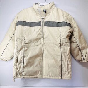James Jordan Kids Beige and‎ Gray Puffer Jacket